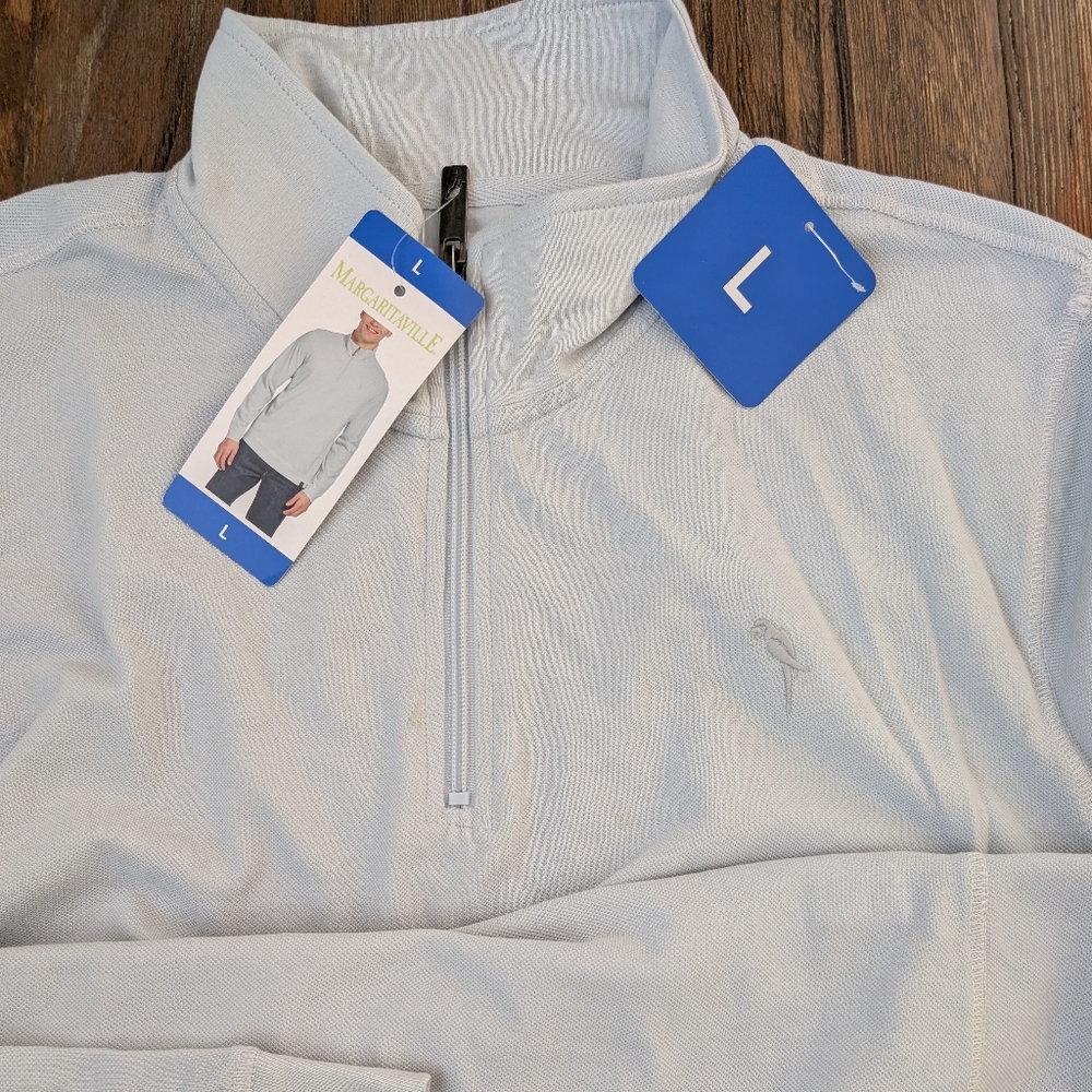Light Blue Quarter-Zip Pullover 100% cotton